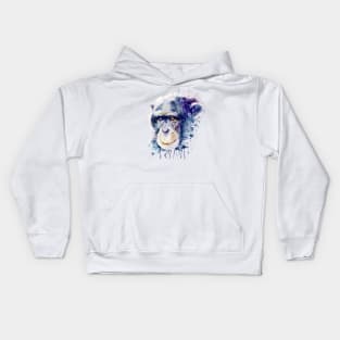 Watercolor Chimpanzee Kids Hoodie